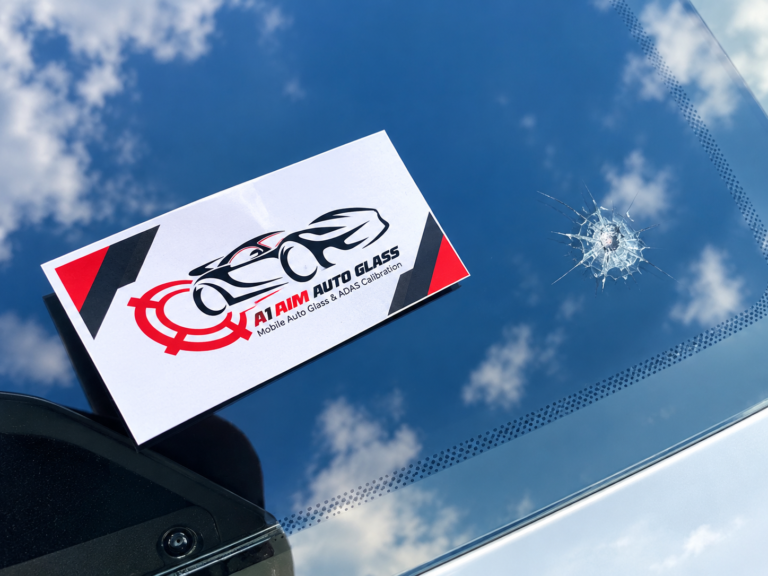 Windshield chip resin repair on site